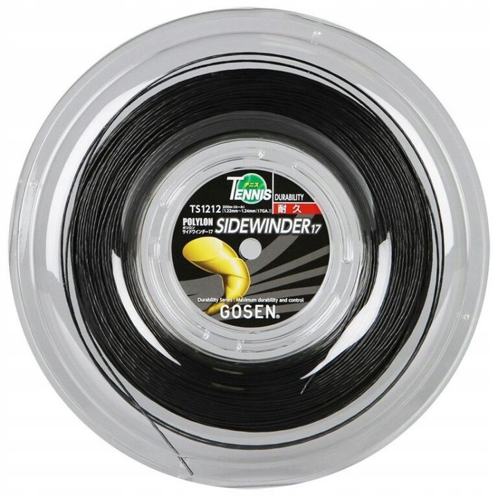 Gosen Sidewinder 1.22-1.24 tenisz húr, 12m, fekete