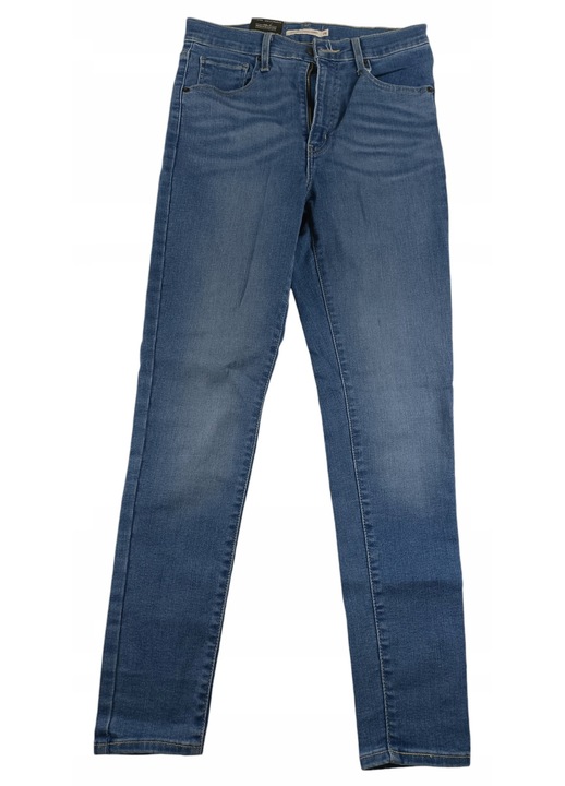Blugi dama Levi's Mile, Super Skinny, talie inalta, albastru, bumbac/poliester/elastan, W28-L28 US