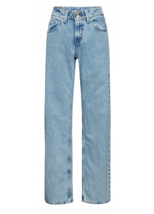 Blugi dama Levi's, model SUPERLOW, croiala dreapta, talie joasa, albastru deschis, bumbac pur, W25-L34 US
