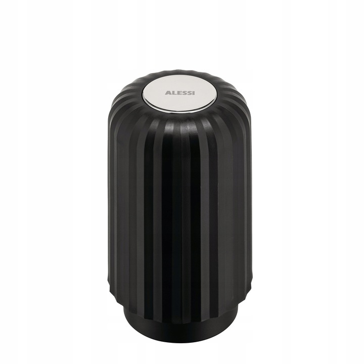 Kruszarka pentru capsule de cafea Alessi Plisse, neagra, 8,3x14,3cm, set complet