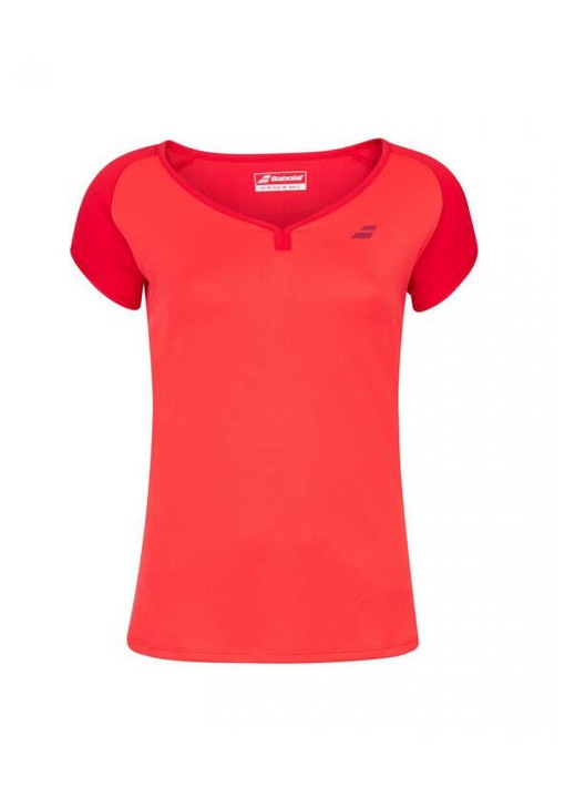 Спортна тениска Babolat Play, минималистичен дизайн, дишаща, доматеночервена, 100% полиестер, 140-146 CM