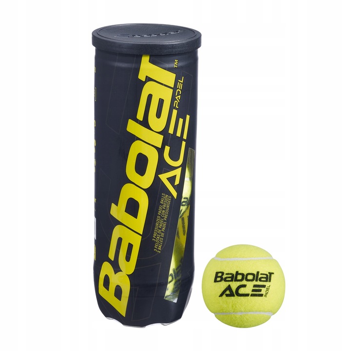 Set mingi padel Babolat Ace, 3 bucati, viteza si rezistenta, multicolor