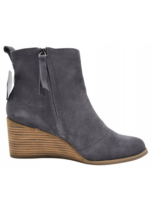 Botine dama, TOMS, piele, gri, 42.5 EU