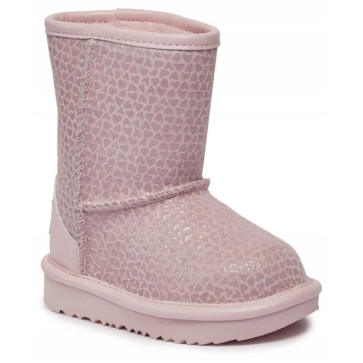 UGG T Classic II Gel Hearts lány hócsizma, velùr, rózsaszín, 28.5 EU