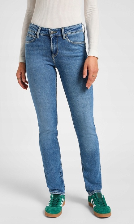Blugi dama Lee Marion, albastru, bumbac|lyocell|elastan, W28-L33 US