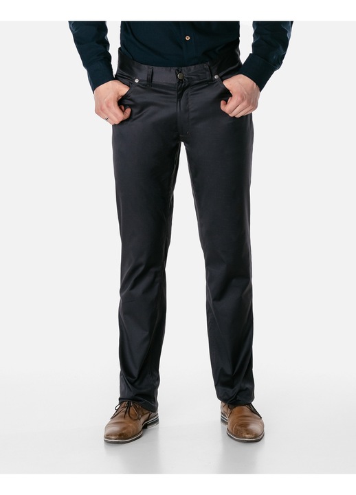 Pantaloni barbati, HUNTER, din bumbac/elastan, lejeri, gri grafit, 98% bumbac/2% elastan, W41-L36 US