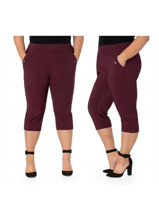 Pantaloni scurti eleganti dama, mari, vara, 7002-3, 7XL INTL