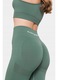 Colanti sport dama Carpatree Allure, talie inalta, verde, pentru fitness
