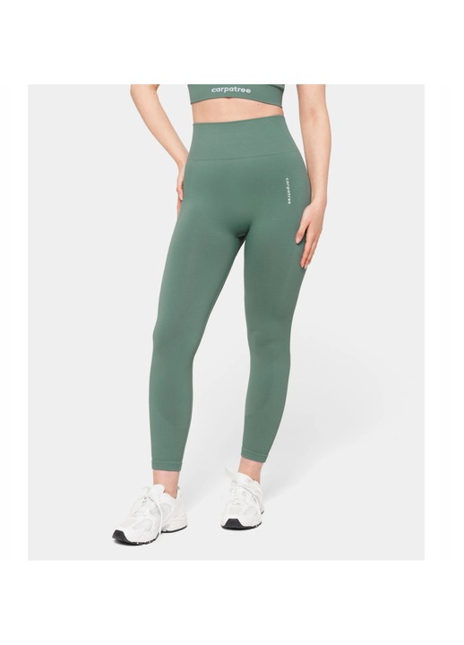 Colanti sport dama Carpatree Allure, talie inalta, verde, pentru fitness