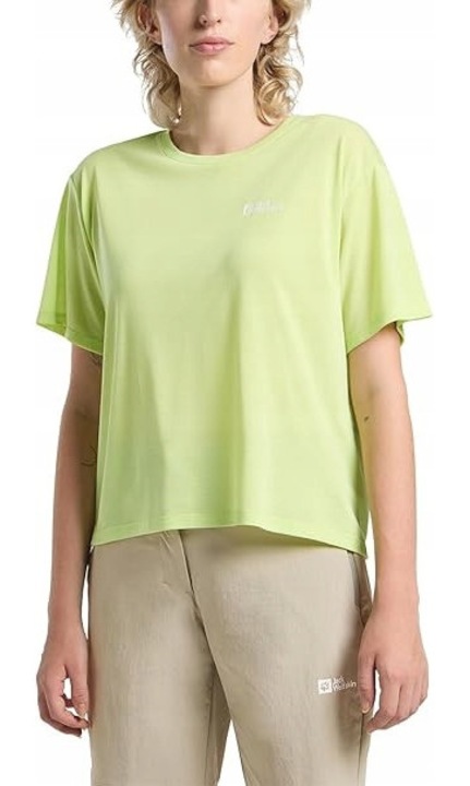 Tricou dama, Jack Wolfskin, Vonnan Crop, verde, 2XL INTL