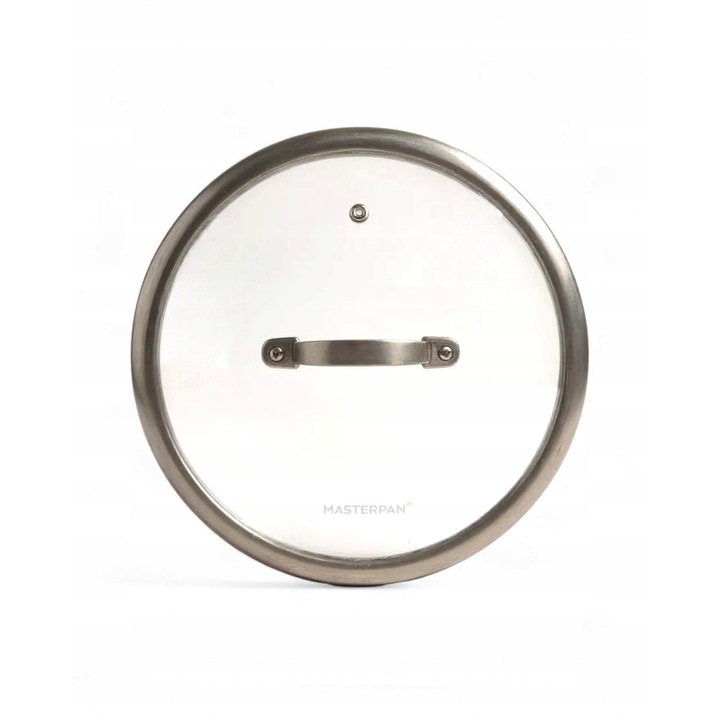 Capac universal pentru gatit Masterpan, 32 cm, sticla termorezistenta, inox, usor de curatat