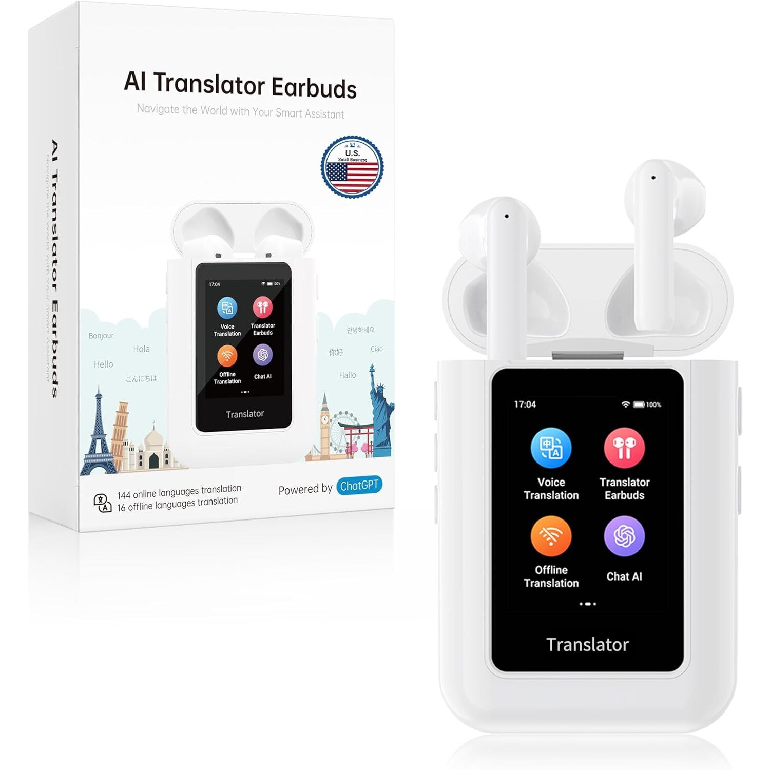 Casti Ai Casti cu traducator vocal offline AI, 144 de limbi online A8 - eMAG.ro