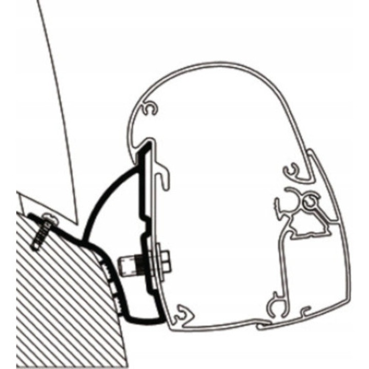 Omnistor 5102 Thule napellenző adapter Volkswagen T5/T6-hoz, C sínnel