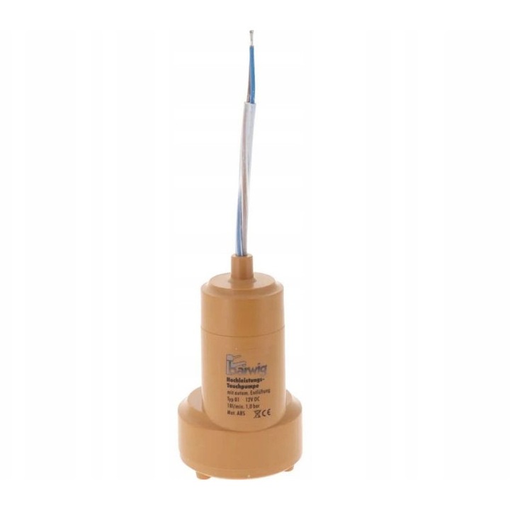 Barwig merülőszivattyú vízhez, 12V, 18l/perc, 1 bar, bézs, fi 64 x h100 mm