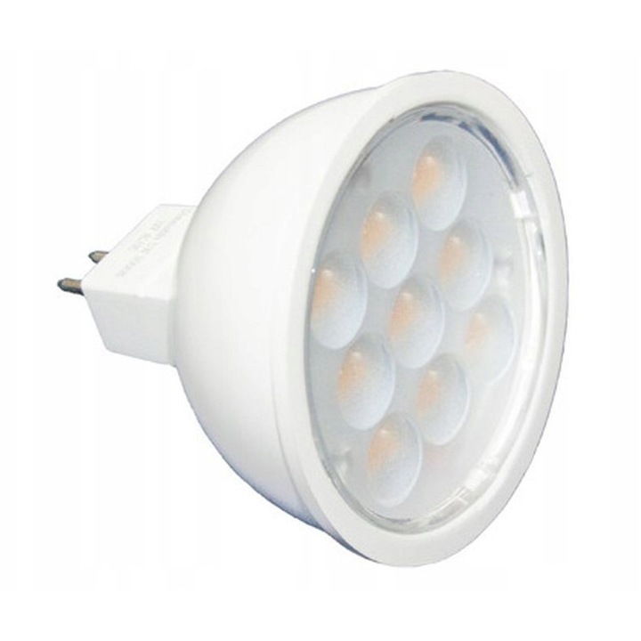 Bec LED MR16 SMD 400 lumen, Haba, fehér, 5 cm
