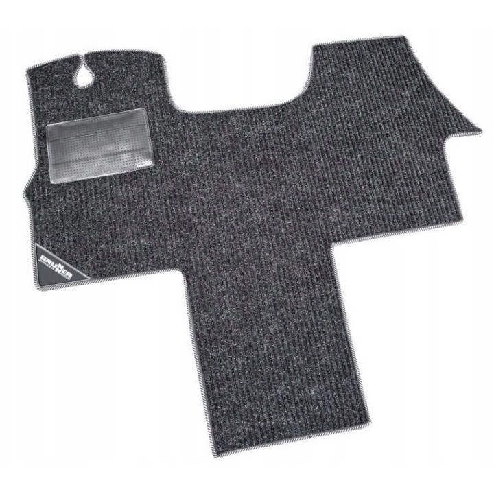 Covoras auto, Brunner, Tapis Deluxe, 100% poliester, gri inchis, pentru VW Crafter 2017