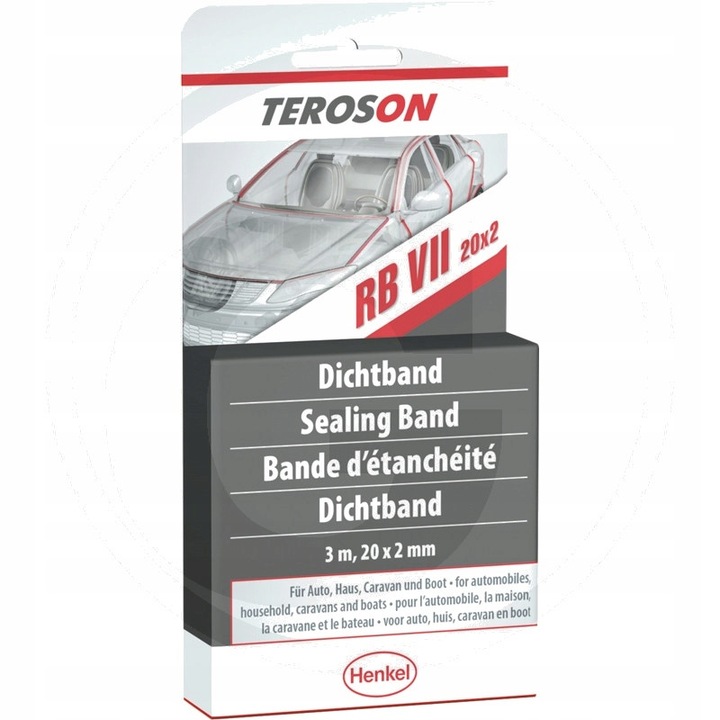 RB VII butil tömítőszalag, 3m x 20mm, fehér
