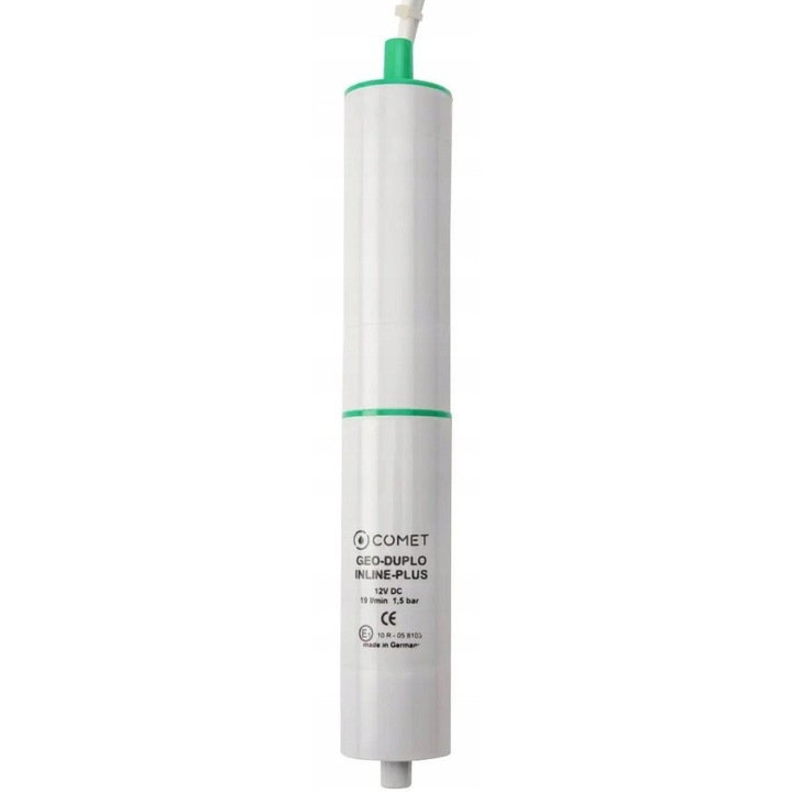 Geo-Duplo-Plus merülőszivattyú, 12 V, 19,5 l/perc, fehér-zöld, 42x243mm