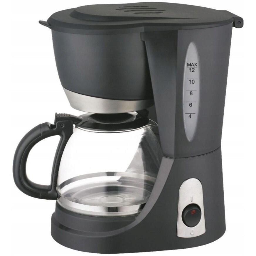 Cafetiera Grand Cafe 12, EuroTrail, negru, 1,25l, set complet