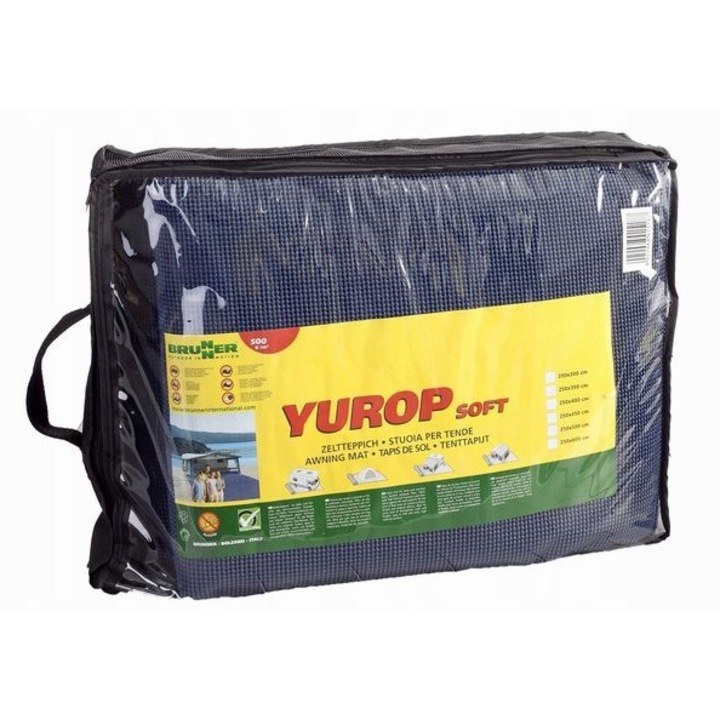Covor Yurop Soft Brunner, 700x300cm, PVC, albastru