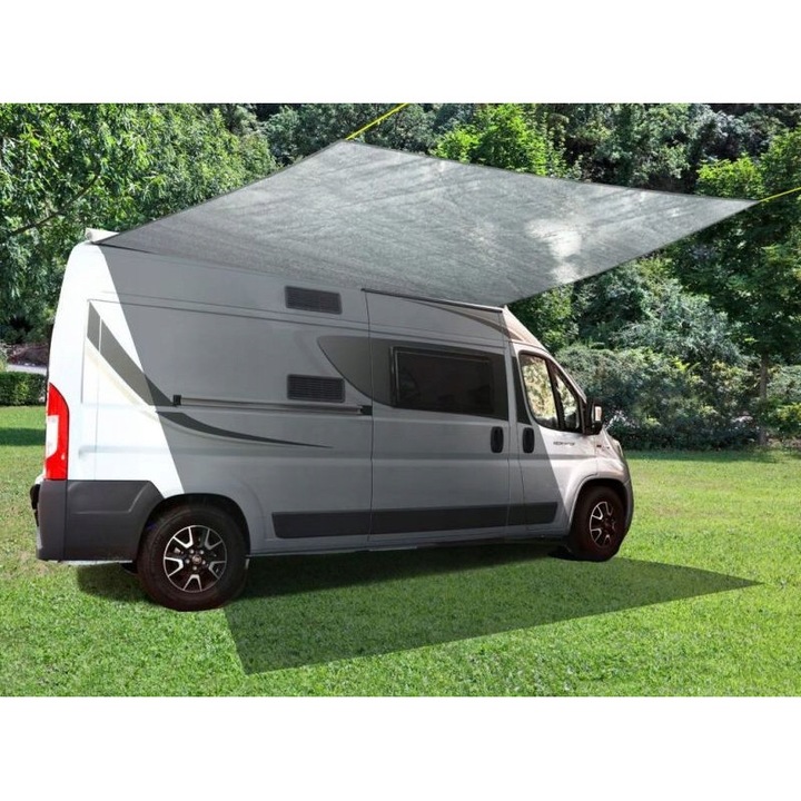 Заслон за кемпер Brunner Deflector, 360x360см, светлосив, 100% PE, комплект с колчета и въжета