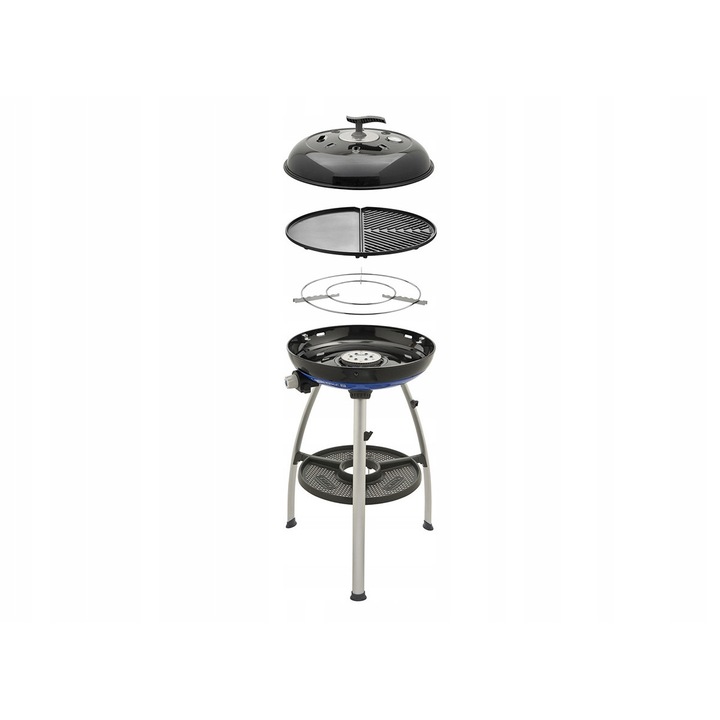 Gratar gazon Cadac Carri Chef II, 47cm, 30mbar, albastru-negru, 8.3kg, cu suport pentru oala, include husa