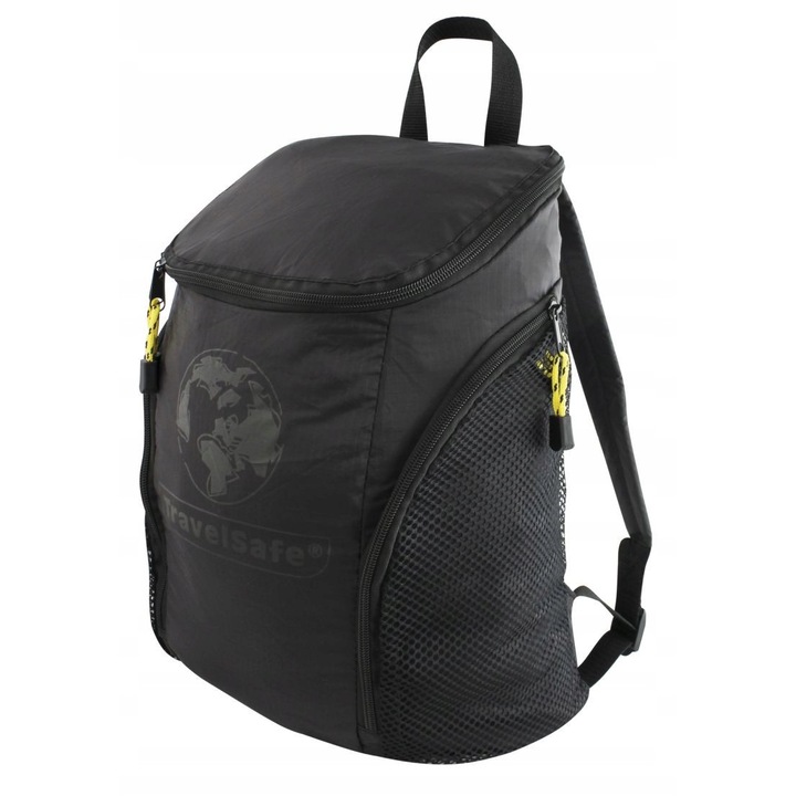 Travel Safe Featherpack Ultra Light 18L összecsukható hátizsák, fekete, 18x16x30/37cm