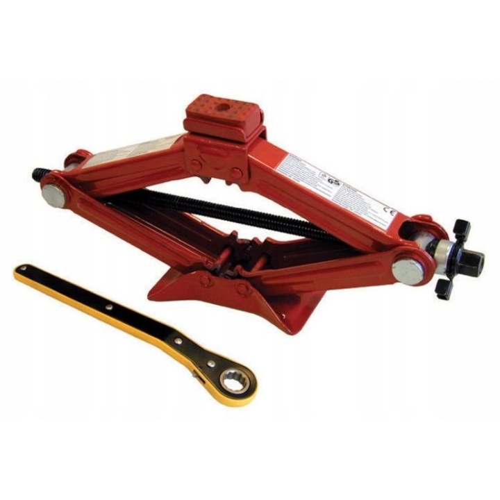 Cric auto, 1000 kg, rosu/negru, 350x100mm
