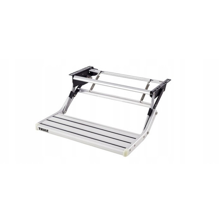 Treapta de acces manuala pentru camper sau remorca, Thule, 55,2x20cm, 200kg, argintie