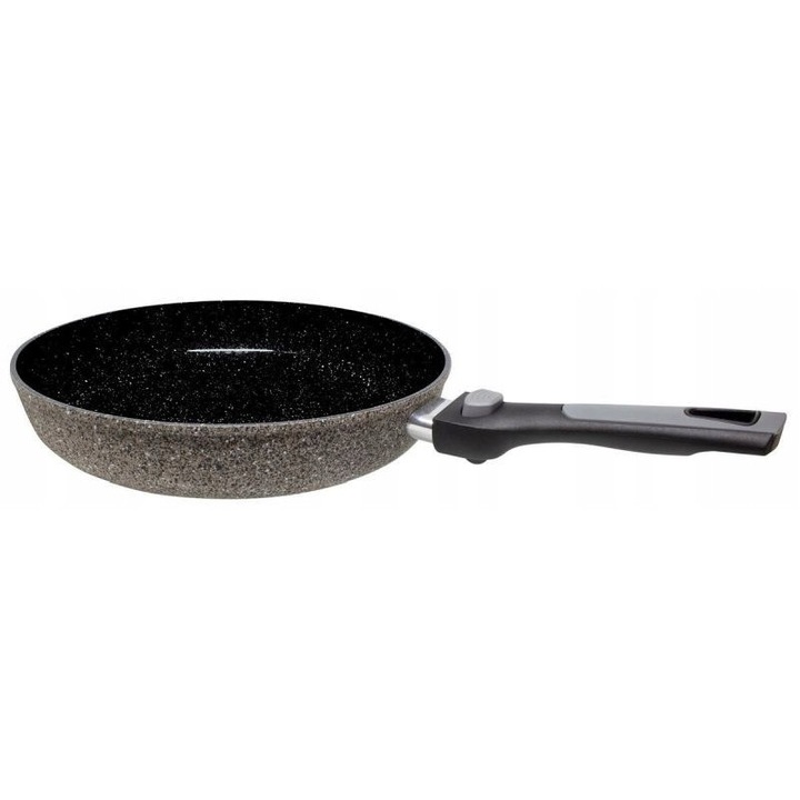 Тиган EuroTrail Stone Frying Pan, 24см, кафяв/черен цвят, с подвижна дръжка
