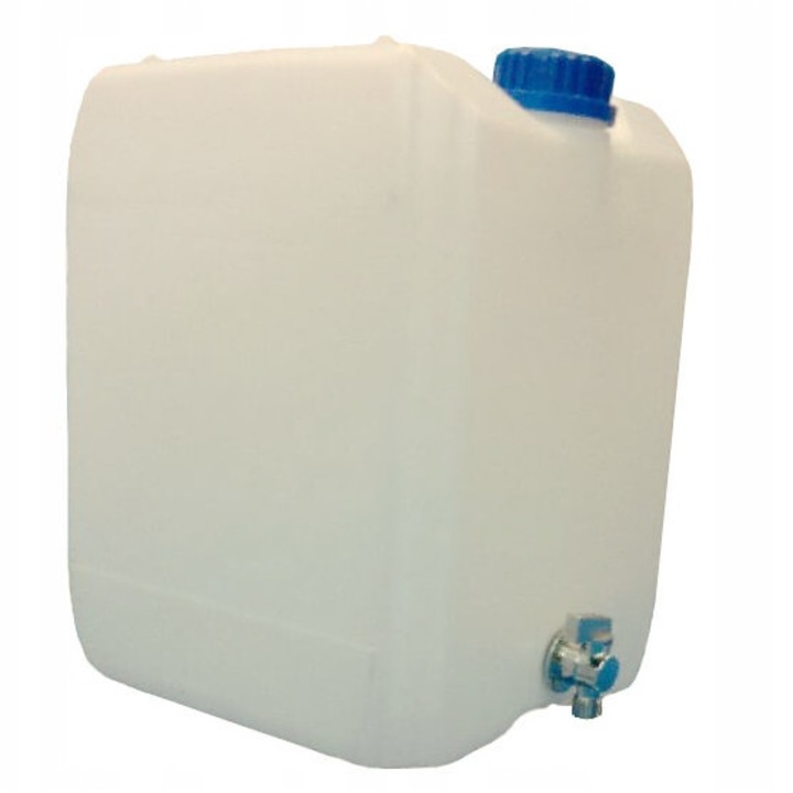 Butoi pentru apa potabila cu robinet, 30L, alb, 24x23x54cm