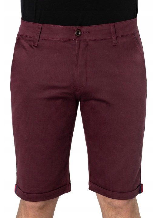 Pantaloni scurti barbati Lians 1195, bumbac, visiniu