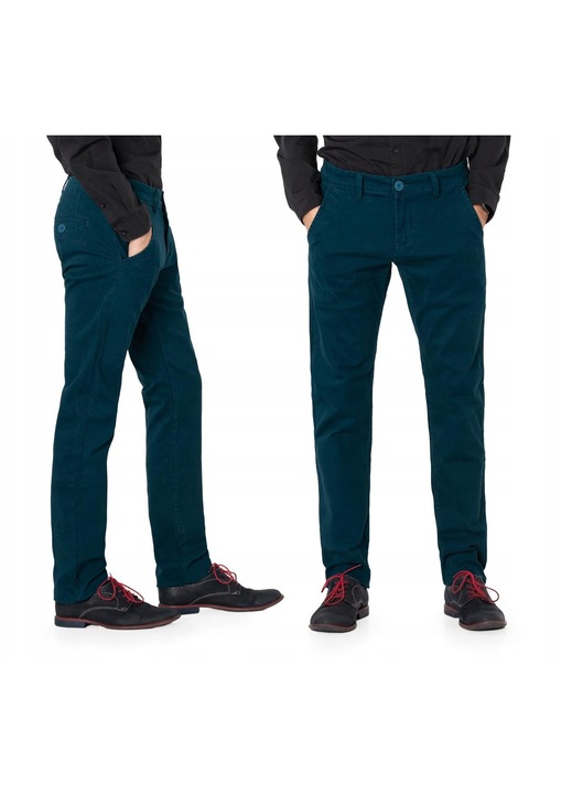 Férfi Chino Nadrág, Megitarnow, Sötétkék, Pamut/elasztán, Kényelmes, Elegáns, 29 US