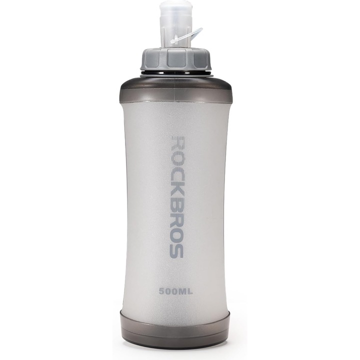 Bidon pliabil ROCKBROS 500ml, alb, usor si rezistent