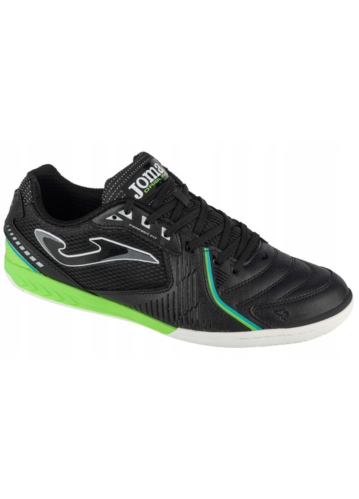 Pantofi sport barbati, Joma Dribling 25, negru, piele sintetica, incaltaminte de sala - futsal, 45 EU