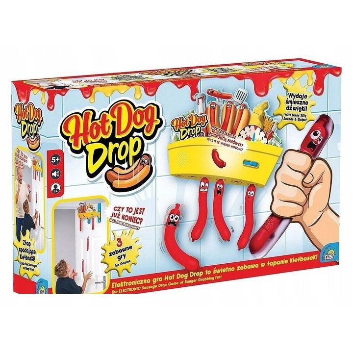 Hot Dog Drop ügyességi játék, Cobi, elektronikus grillszett, 3 játékmód, többféle szín