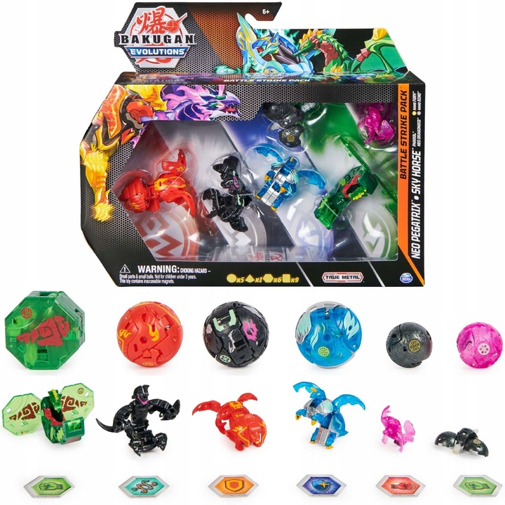 Set figurine Bakugan Evolutions Battle Strike Pack, Multicolor