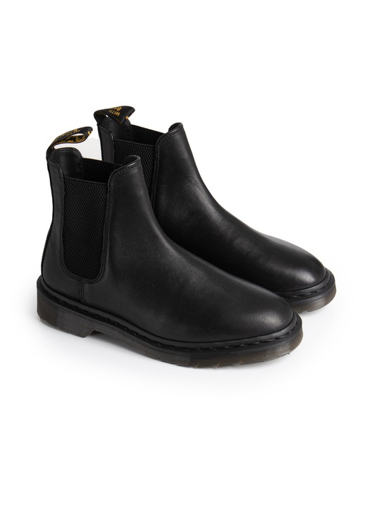 Chelsea Dr. Martens, negru, piele, Negru