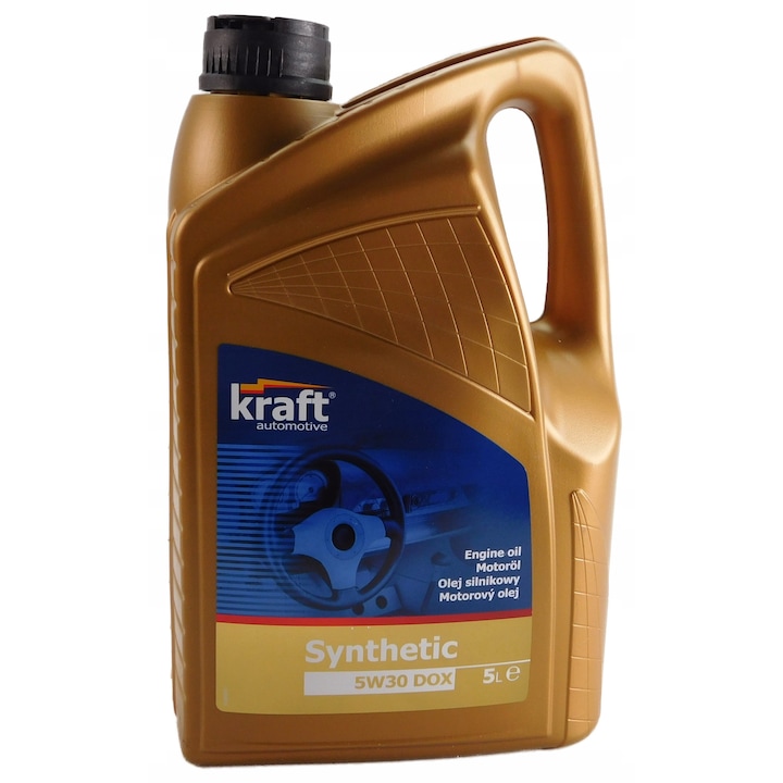 Моторно масло 5W30 Kraft DOX 5 литра, синтетично, всесезонно, за двигатели с катализатор