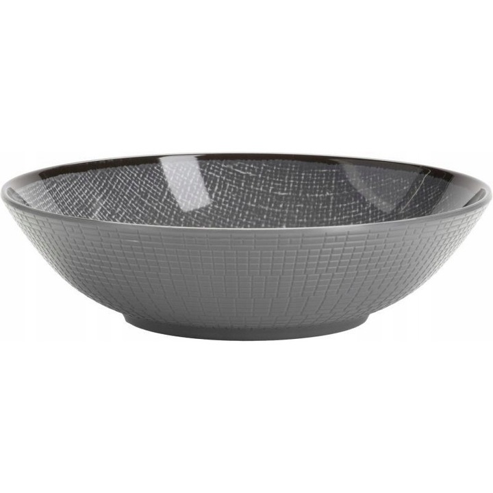 Cottery salátástál, Brunner, melamin, 23,5cm, szürke/fekete