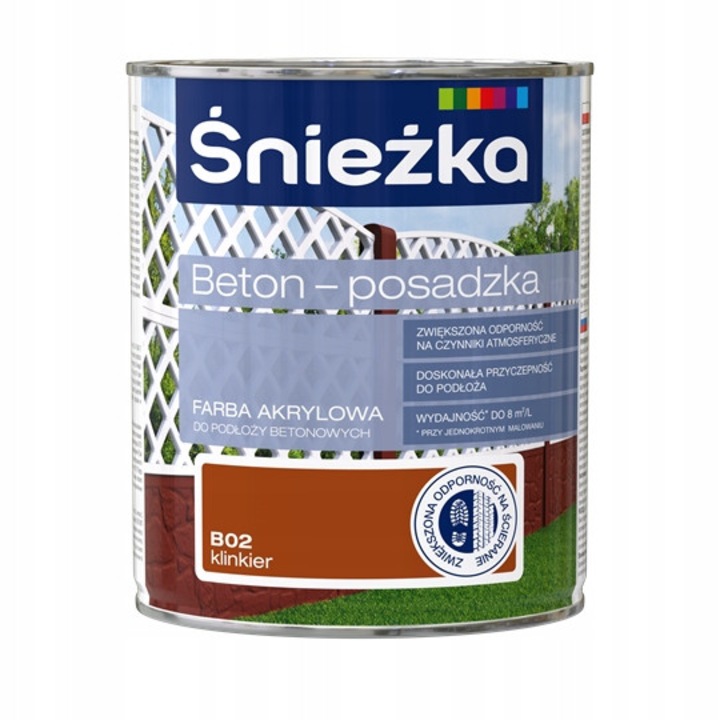 Vopsea acrilica pentru beton, Sniezka, 0,8L, mat, rezistenta la intemperii