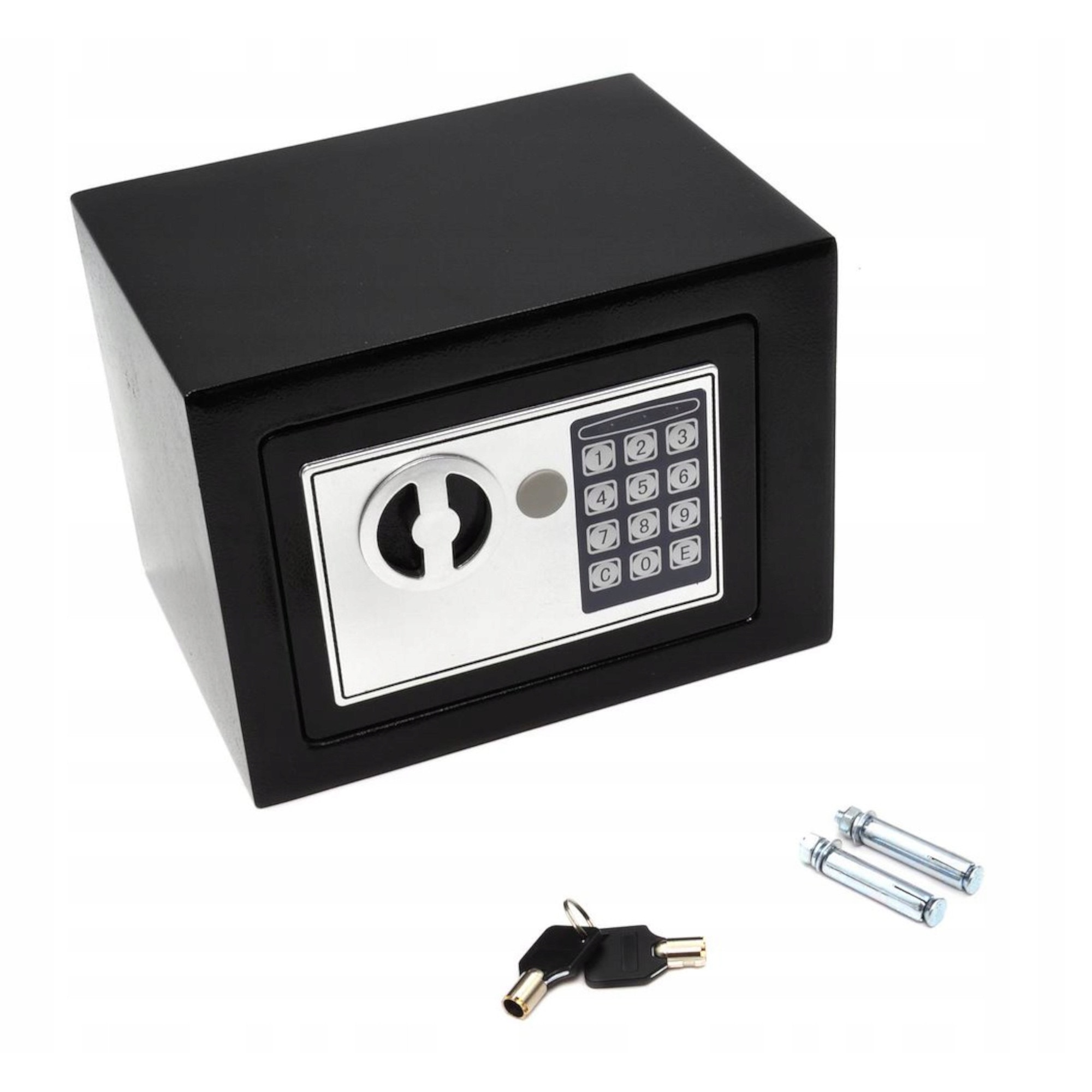 Seif electronic cu cod, 21x17x17cm, 2 chei de urgenta, montare pe ...