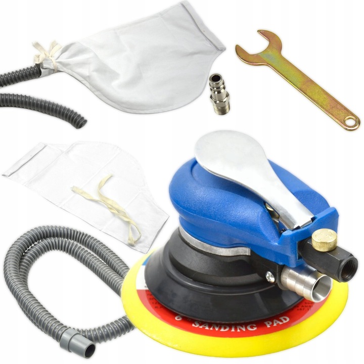Slefuitor pneumatic oscilant 150mm, 9000rpm, cu sistem de odorizare, 6,3 bar