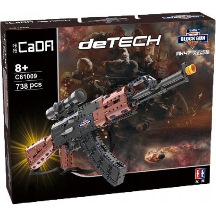 Set de constructie Cada - Pusca AK47, 738 elemente, 42x33x6cm