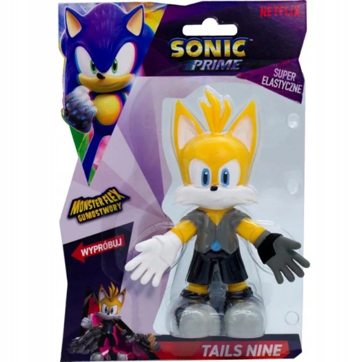 Фигурка Tails Nine, Epee, Sonic Prime, разтегателна, 14см