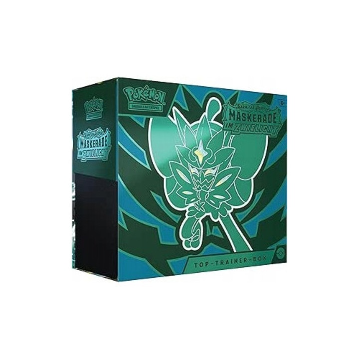 Pokemon gyűjthető kártyajáték doboz, 9 booster csomag, 1 holografikus Ogerpon kártya, többszínű