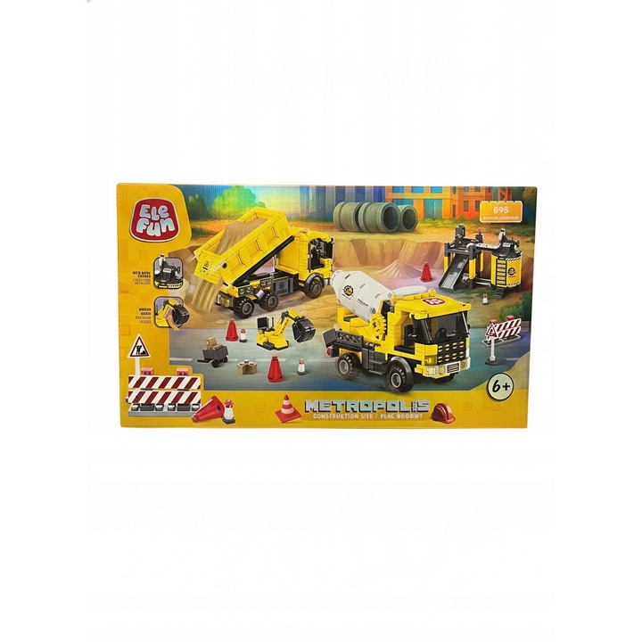 Elefun Metropolis építőkészlet, 895 darab, többszínű