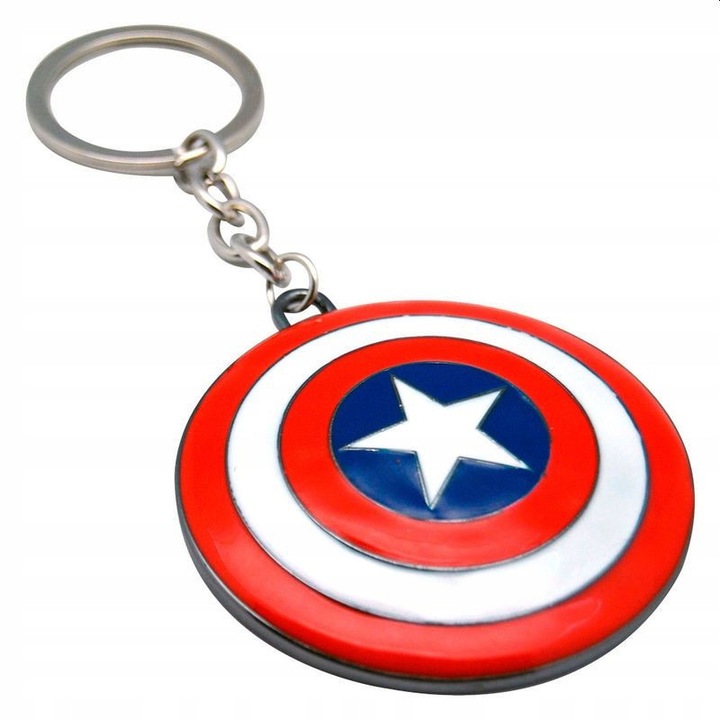 Brelok metalic Avengers, Euroswan, Captain America, 14x9,5cm, 1 bucata