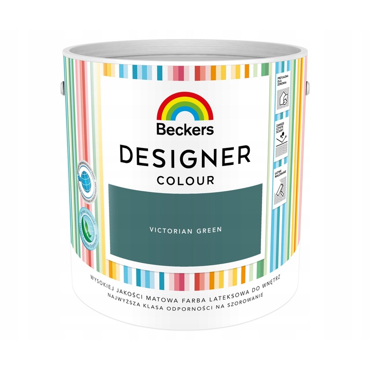 Matt beltéri falfesték Beckers Designer Colour Victorian Green 2,5l, mosásálló, szagtalan