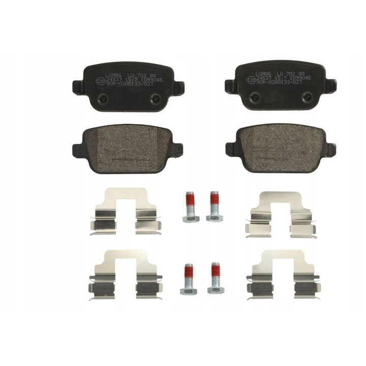 Breck fékbetét készlet, 4 darab, hátsó tengely, 95.2x16x43.2mm, Ford Galaxy, Kuga, Mondeo, S-Max modellekhez